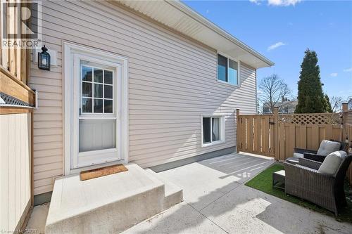 Lower Unit Side Entrance & Patio - 219 Blackhorne Drive, Kitchener, ON - Outdoor With Deck Patio Veranda With Exterior