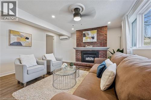 219 Blackhorne Drive, Kitchener, ON - Indoor Photo Showing Living Room With Fireplace