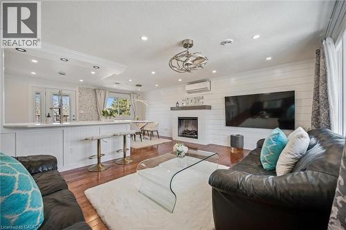 219 Blackhorne Drive, Kitchener, ON - Indoor Photo Showing Living Room With Fireplace
