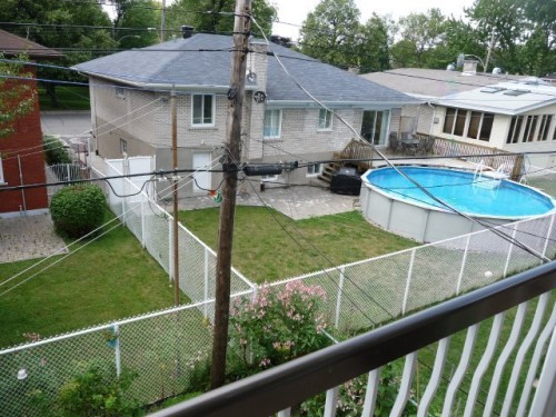 Courtyard - 11072 Rue Frigon, Montréal (Ahuntsic-Cartierville), QC - Outdoor With Above Ground Pool With Exterior