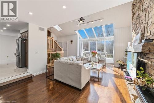 39 Templer Drive, Ancaster, ON - Indoor Photo Showing Living Room With Fireplace