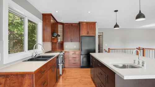 220 West Bench Drive, Penticton, BC - Indoor Photo Showing Kitchen With Double Sink