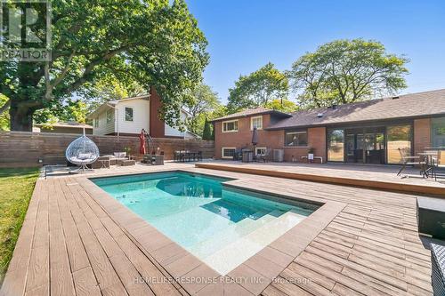 5011 Spruce Avenue, Burlington, ON - Outdoor With In Ground Pool With Deck Patio Veranda