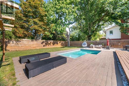 5011 Spruce Avenue, Burlington, ON - Outdoor With In Ground Pool With Deck Patio Veranda