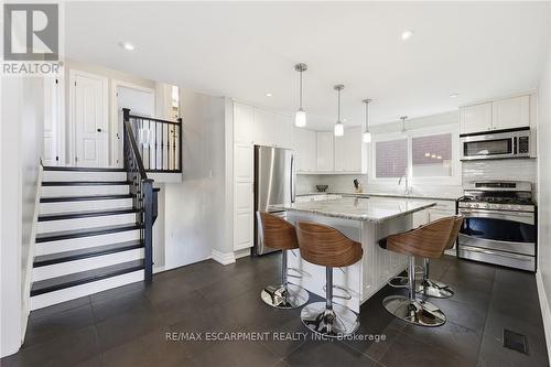 14 Atkins Drive, Hamilton, ON - Indoor Photo Showing Kitchen With Stainless Steel Kitchen With Upgraded Kitchen
