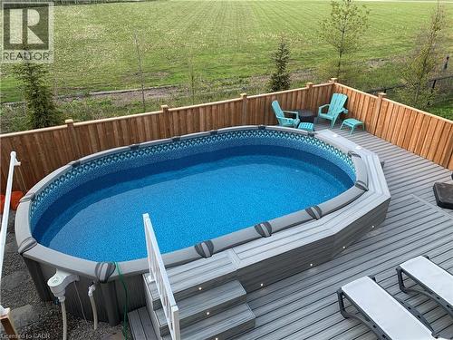 328 Shady Glen Crescent, Kitchener, ON - Outdoor With Above Ground Pool With Deck Patio Veranda