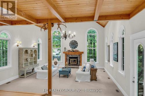 59 Elderberry Trail, Aurora, ON - Indoor With Fireplace