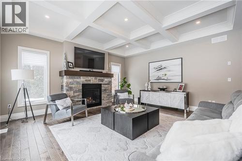 23 Highgrove Court, Cambridge, ON - Indoor Photo Showing Living Room With Fireplace