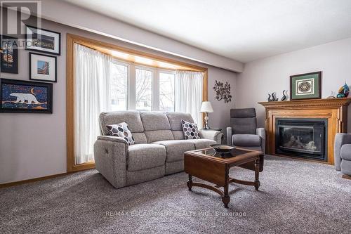19 Chateau Court, Hamilton, ON - Indoor Photo Showing Living Room With Fireplace