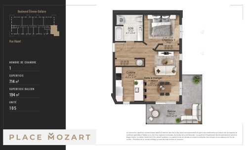 Floor Plan - 105-1620 Rue Mozart, Lévis (Desjardins), QC - Other