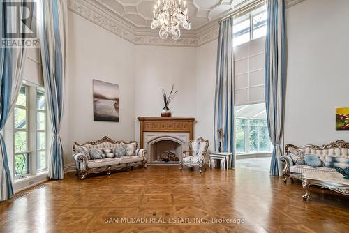 9 Flaherty Lane, Caledon, ON - Indoor Photo Showing Living Room With Fireplace