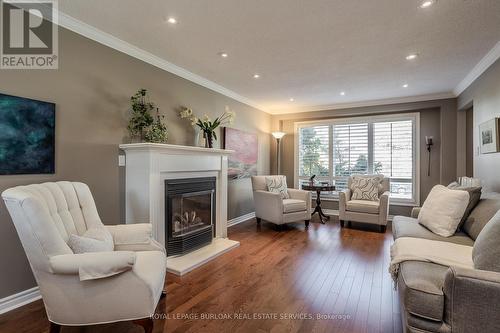 1858 Heather Hills Drive, Burlington, ON - Indoor Photo Showing Living Room With Fireplace