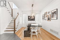 Formal dining room - shiplap accent wall - 