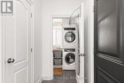 Main floor laundry - stacked Electrolux W/D - 