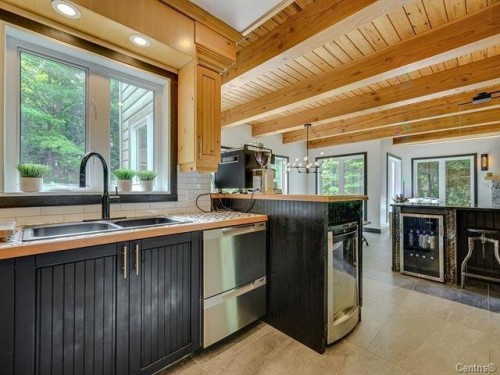 Cuisine - 370 Mtée Victor-Nymark, Saint-Sauveur, QC - Indoor Photo Showing Kitchen With Double Sink