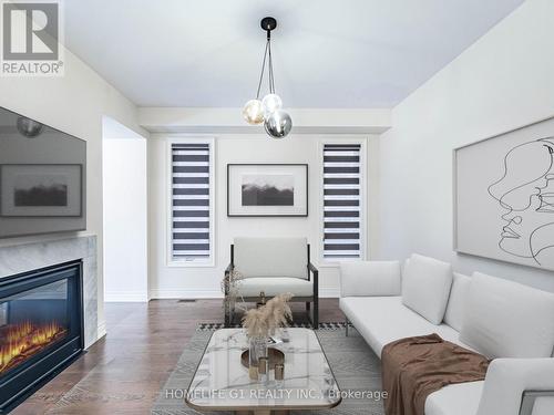 8 Vetch Street, Brampton, ON - Indoor Photo Showing Living Room With Fireplace