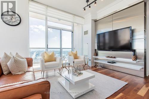3702 - 3504 Hurontario Street, Mississauga, ON - Indoor Photo Showing Living Room
