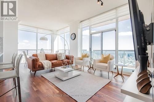 3702 - 3504 Hurontario Street, Mississauga, ON - Indoor Photo Showing Living Room