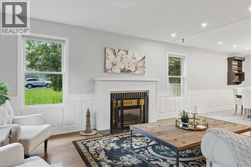 348 Old Stone Road, Waterloo, ON - Indoor Photo Showing Living Room With Fireplace