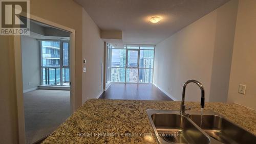 3408 - 4070 Confederation Parkway, Mississauga, ON - Indoor Photo Showing Kitchen With Double Sink