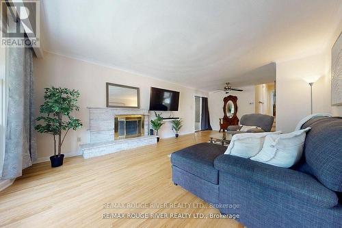 18 Darlingside Drive, Toronto, ON - Indoor Photo Showing Living Room With Fireplace