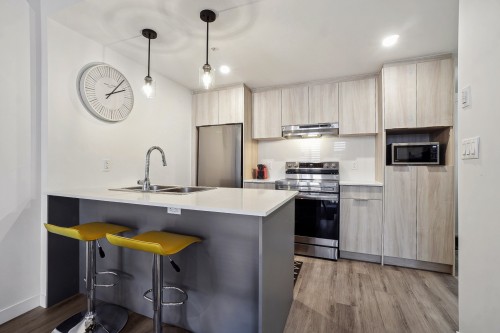 Kitchen - 616-5250 Boul. Henri-Bourassa O., Montréal (Saint-Laurent), QC - Indoor Photo Showing Kitchen With Double Sink With Upgraded Kitchen