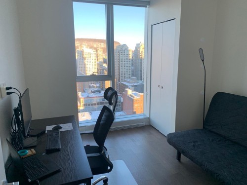 Bedroom - 2101-1155 Rue De La Montagne, Montréal (Ville-Marie), QC - Indoor Photo Showing Office