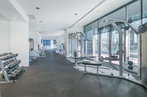Exercise Room - 2101-1155 Rue De La Montagne, Montréal (Ville-Marie), QC - Indoor Photo Showing Gym Room