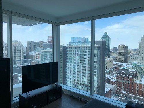 Living Room - 2101-1155 Rue De La Montagne, Montréal (Ville-Marie), QC - Indoor