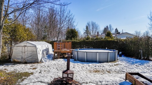 Extérieur - 82 Rue Goudreau, Magog, QC - Outdoor With Above Ground Pool With Backyard
