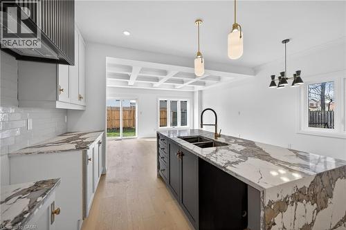 1036 Garth Street, Hamilton, ON - Indoor Photo Showing Kitchen With Double Sink With Upgraded Kitchen