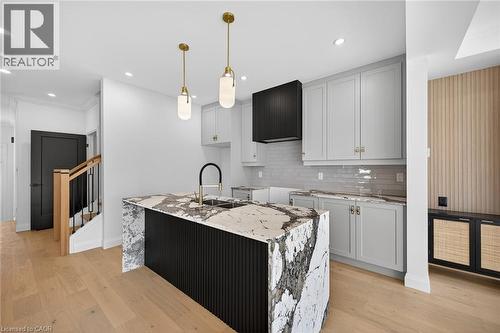 1036 Garth Street, Hamilton, ON - Indoor Photo Showing Kitchen With Double Sink With Upgraded Kitchen