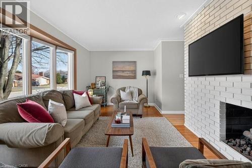 362 Pepper Drive, Burlington, ON - Indoor Photo Showing Living Room With Fireplace