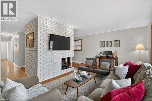 362 Pepper Drive, Burlington, ON - Indoor Photo Showing Living Room With Fireplace