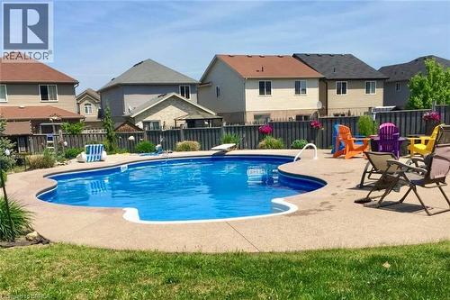 962 Pebblecreek Court, Kitchener, ON - Outdoor With In Ground Pool With Deck Patio Veranda With Backyard