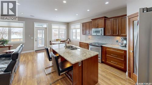 4342 Skinner Place, Regina, SK - Indoor Photo Showing Kitchen With Double Sink