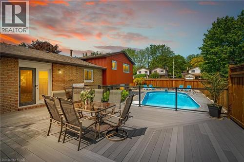 25 Burke Drive, Caledonia, ON - Outdoor With In Ground Pool With Deck Patio Veranda