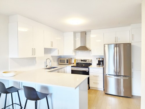 Cour - 4863 Rue Des Cageux, Montréal (Pierrefonds-Roxboro), QC - Indoor Photo Showing Kitchen With Double Sink