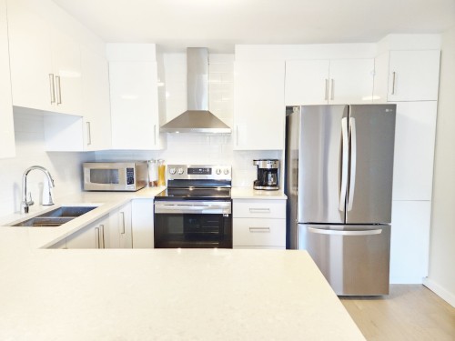 Cour - 4863 Rue Des Cageux, Montréal (Pierrefonds-Roxboro), QC - Indoor Photo Showing Kitchen With Double Sink