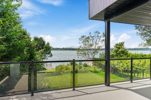 Terrasse - 185 Rue Du Val-Joli, Sainte-Catherine-De-Hatley, QC - Outdoor With Body Of Water With View