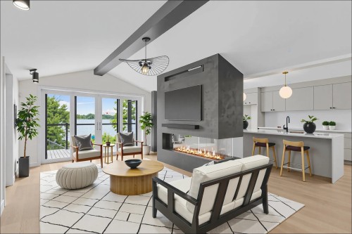 Salon - 185 Rue Du Val-Joli, Sainte-Catherine-De-Hatley, QC - Indoor With Fireplace