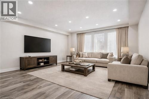 Virtually Staged - 390 Linden Drive, Cambridge, ON - Indoor Photo Showing Living Room