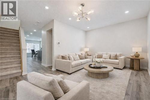 Virtually Staged - 390 Linden Drive, Cambridge, ON - Indoor Photo Showing Living Room