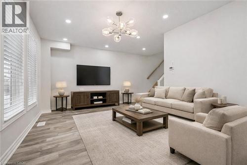 Virtually Staged - 390 Linden Drive, Cambridge, ON - Indoor Photo Showing Living Room