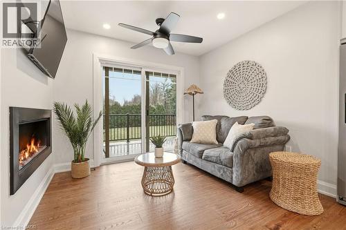 1354 1 Sideroad, Burlington, ON - Indoor Photo Showing Living Room With Fireplace