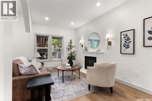 2257 Rae Street, Regina, SK - Indoor Photo Showing Living Room With Fireplace
