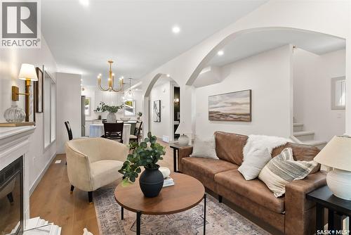 2257 Rae Street, Regina, SK - Indoor Photo Showing Living Room With Fireplace