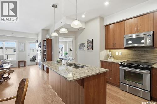 327 1010 Ruth Street E, Saskatoon, SK - Indoor Photo Showing Kitchen With Stainless Steel Kitchen With Double Sink With Upgraded Kitchen