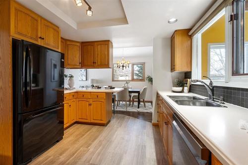 62 Rice Road, Winnipeg, MB - Indoor Photo Showing Kitchen With Double Sink