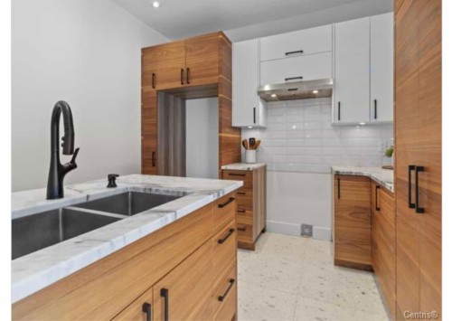 Cuisine - 8840 Rue Berri, Montréal (Ahuntsic-Cartierville), QC - Indoor Photo Showing Kitchen With Double Sink